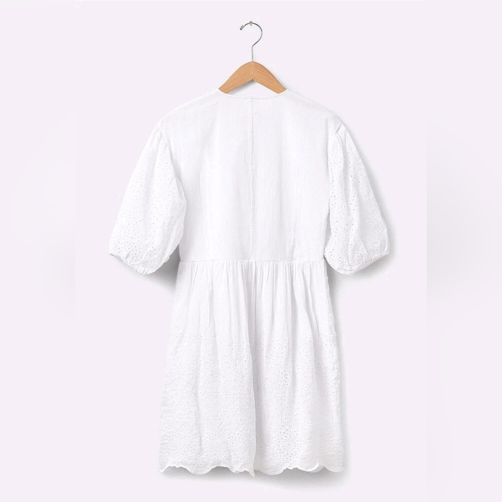 Matilda Jane Good Hart GH Montrose Dress size Small White Eyelet Mini Dress - Picture 4 of 8